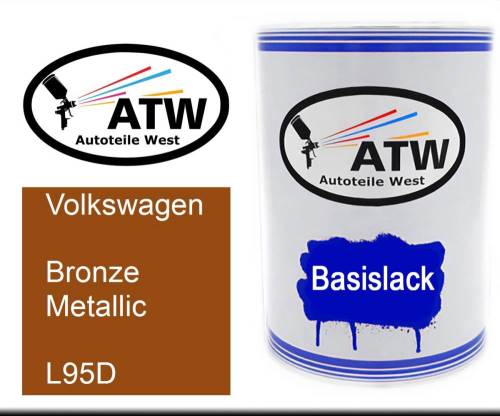 Volkswagen, Bronze Metallic, L95D: 500ml Lackdose, von ATW Autoteile West.